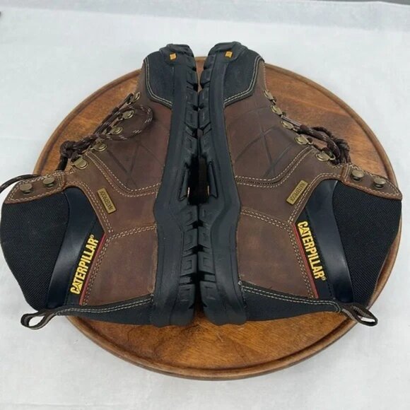 NEW CAT Threshold Work Boots Size 11 Steel Toe Waterproof Slip Resistant Ankle - Picture 6 of 12